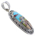 Native American Village Design Silver Multistone Pendant HS40959